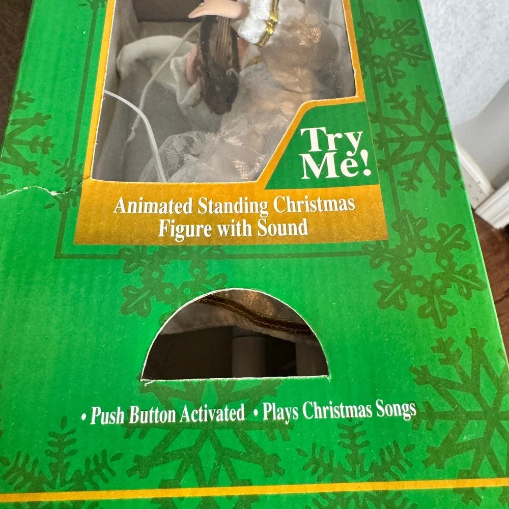 Vintage Musical Christmas Angel North Pole Productions Figure Sound‎ 1996 Tested